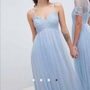 ASOS Design Lace and Bobby cami bodice maxi dress